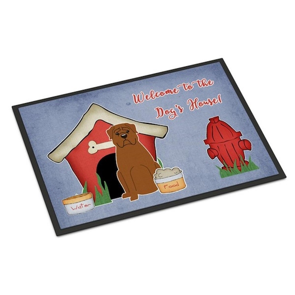 Carolines Treasures Dog House Collection Dogue De Bourdeaux Indoor or Outdoor Mat, 18 x 0.25 x 27 in. BB2827MAT - main